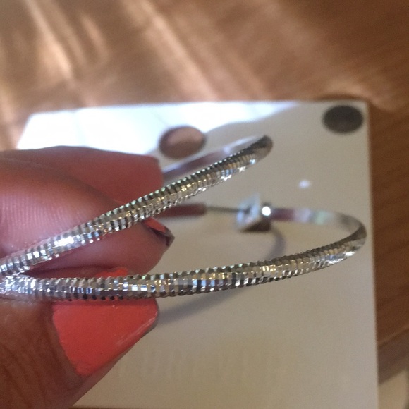Forever 21 silver hoop earrings - Picture 3 of 3